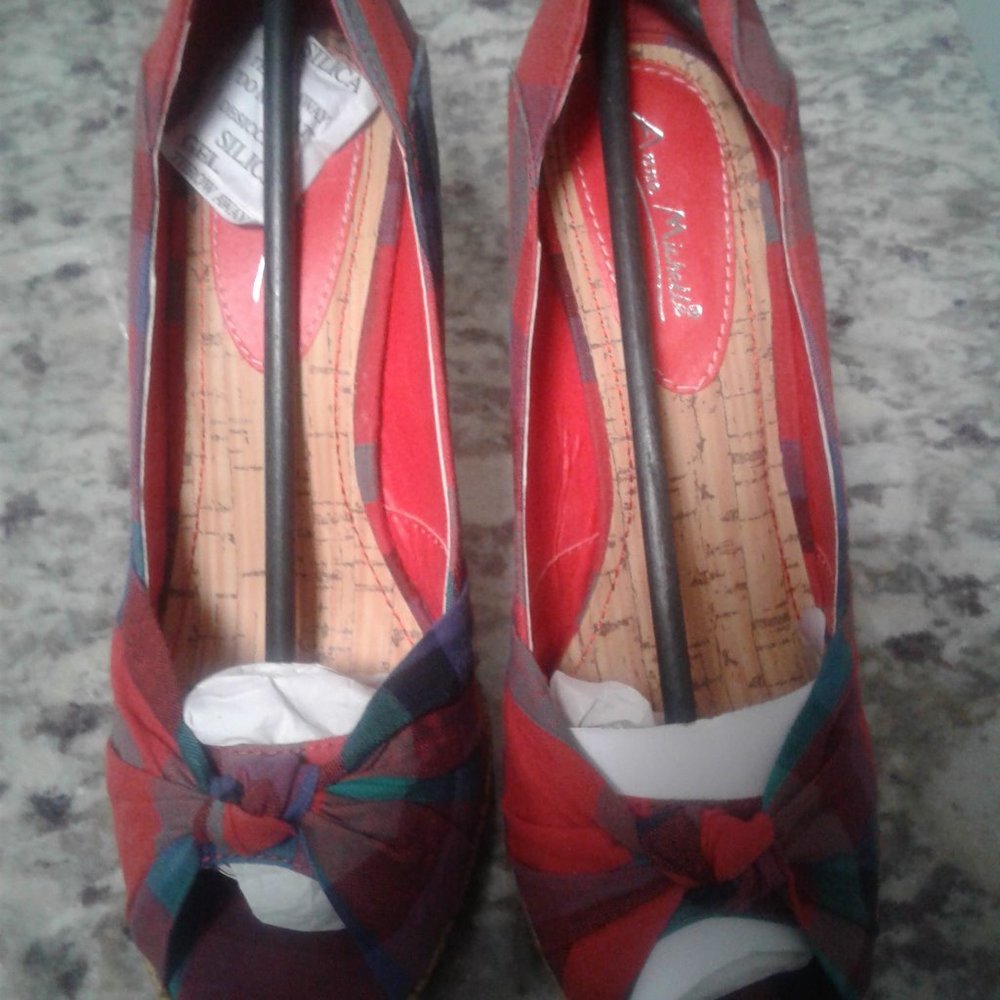 New Mixed Color Wood Open Toe Sandels